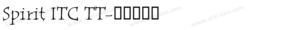 Spirit ITC TT字体转换